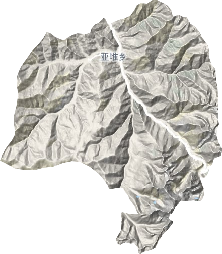 亚堆乡地形地图