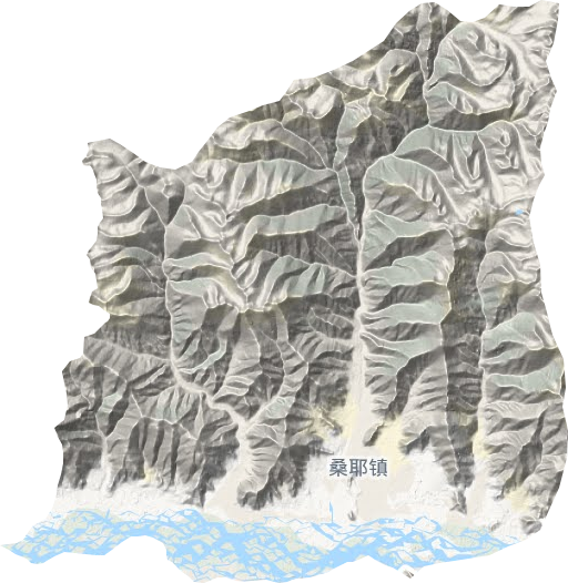 桑耶镇地形地图