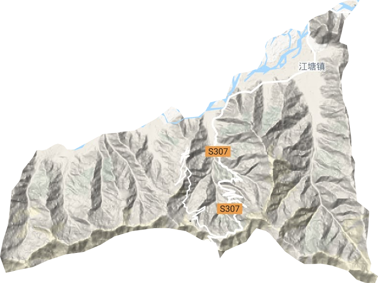 江塘镇地形地图