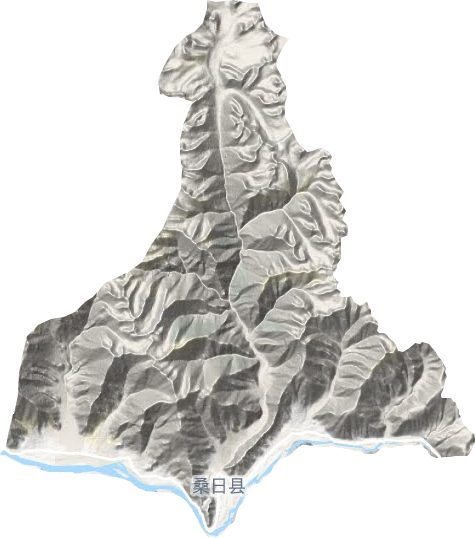 桑日镇地形地图