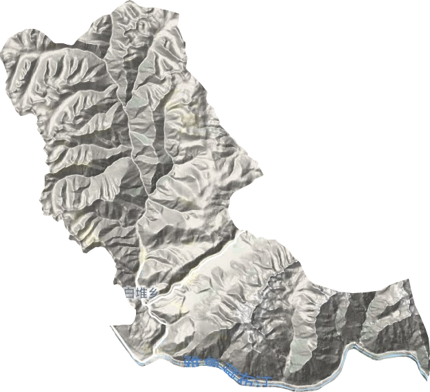 白堆乡地形地图