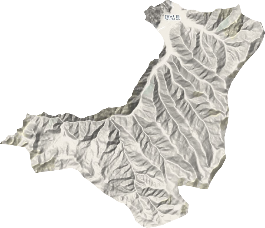 琼结镇地形地图
