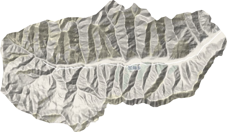 加麻乡地形地图