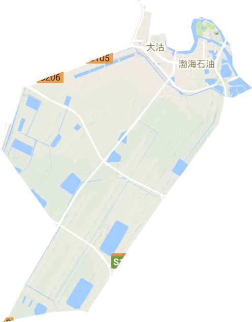 大沽街道地形地图