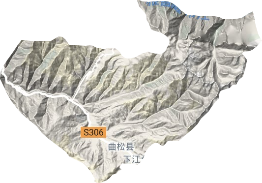 曲松镇地形地图