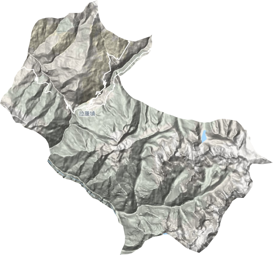 拉康镇地形地图