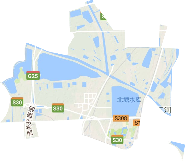 北塘街道地形地图