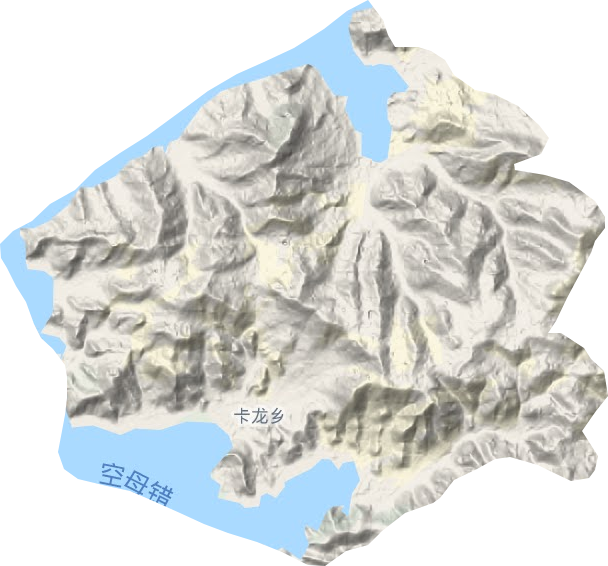 卡龙乡地形地图