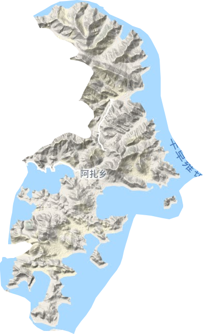 阿扎乡地形地图