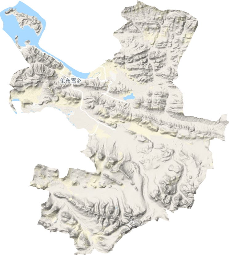 工布学乡地形地图