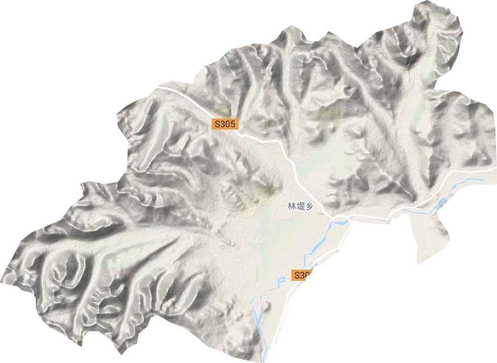 林堤乡地形地图