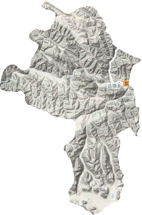 达塘乡地形地图