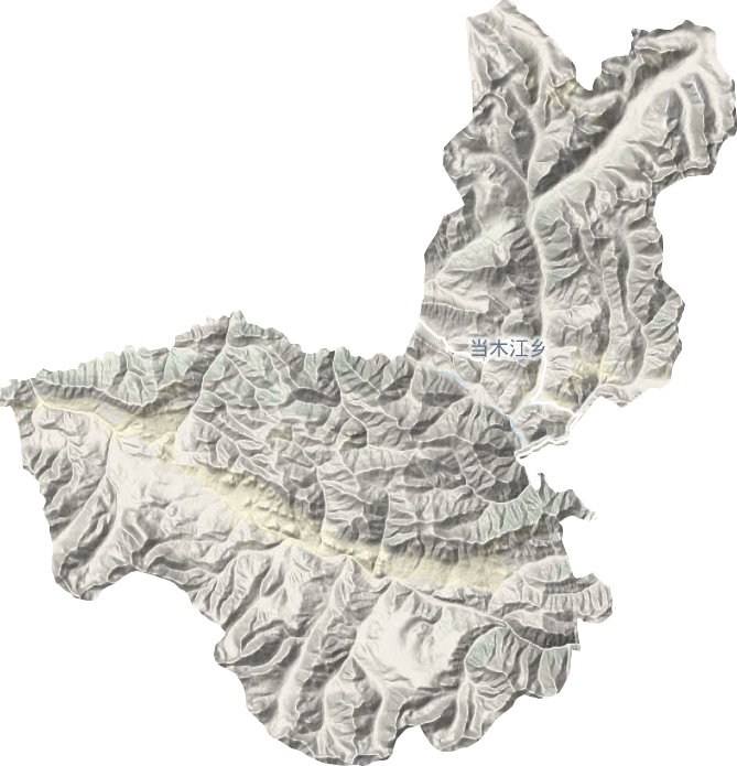 当木江乡地形地图