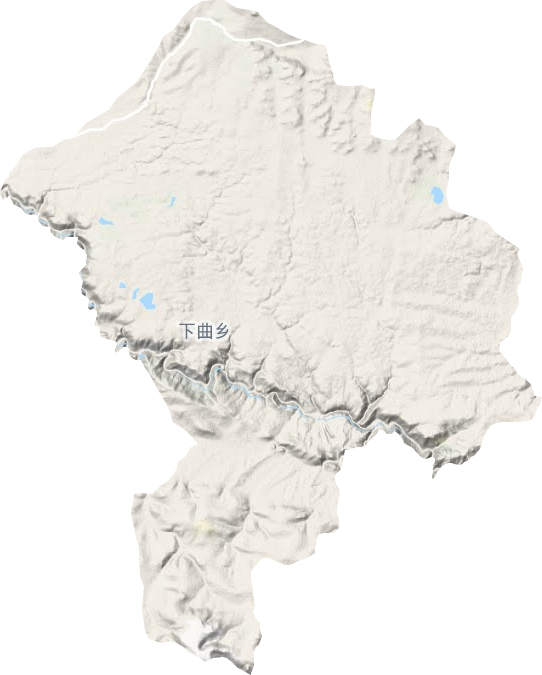 下曲乡地形地图