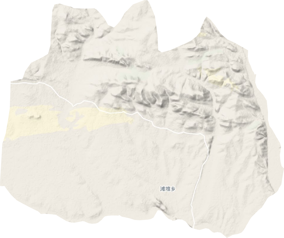 滩堆乡地形地图