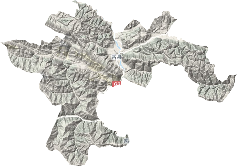 亚拉镇地形地图