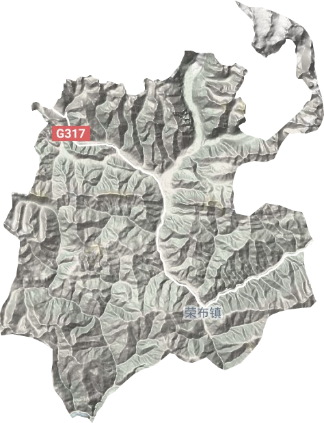 荣布镇地形地图