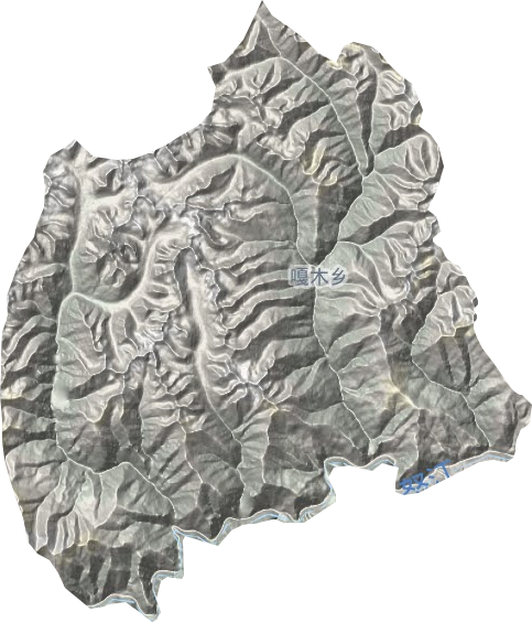 嘎木乡地形地图