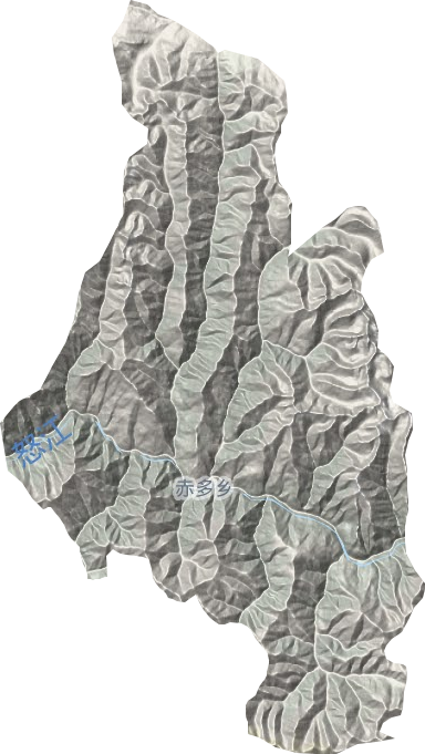 赤多乡地形地图