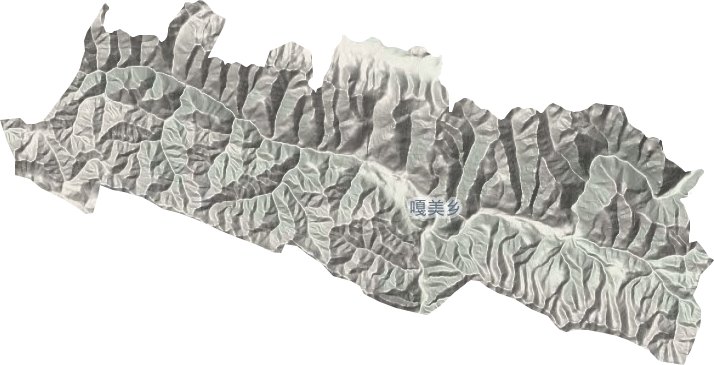 嘎美乡地形地图