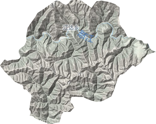 江达乡地形地图
