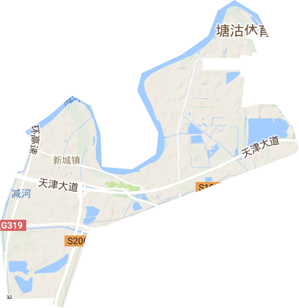 新城镇地形地图