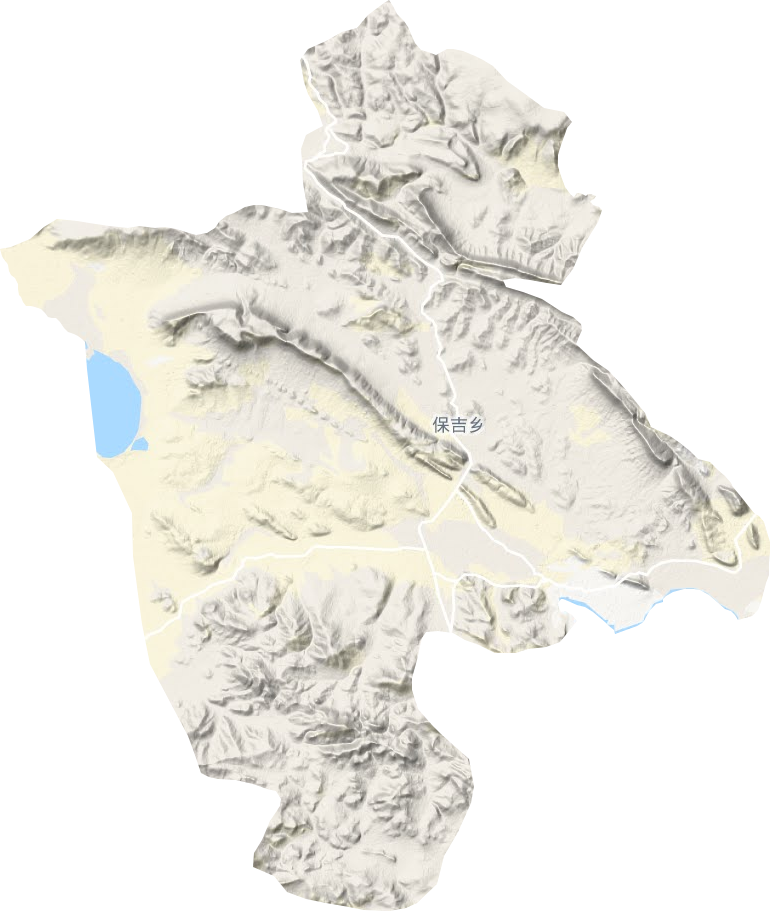 保吉乡地形地图