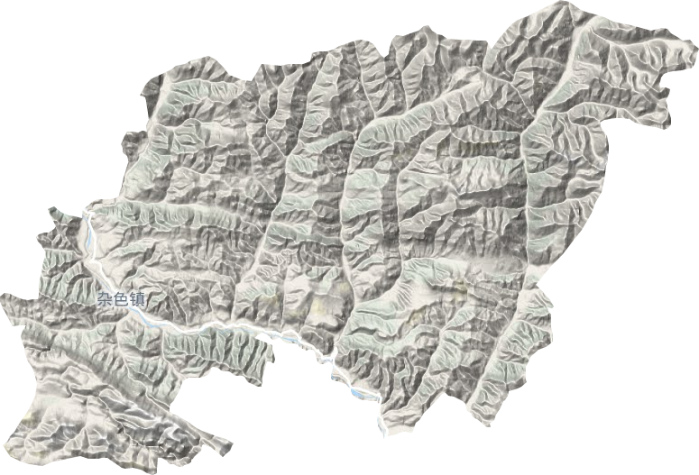 杂色镇地形地图