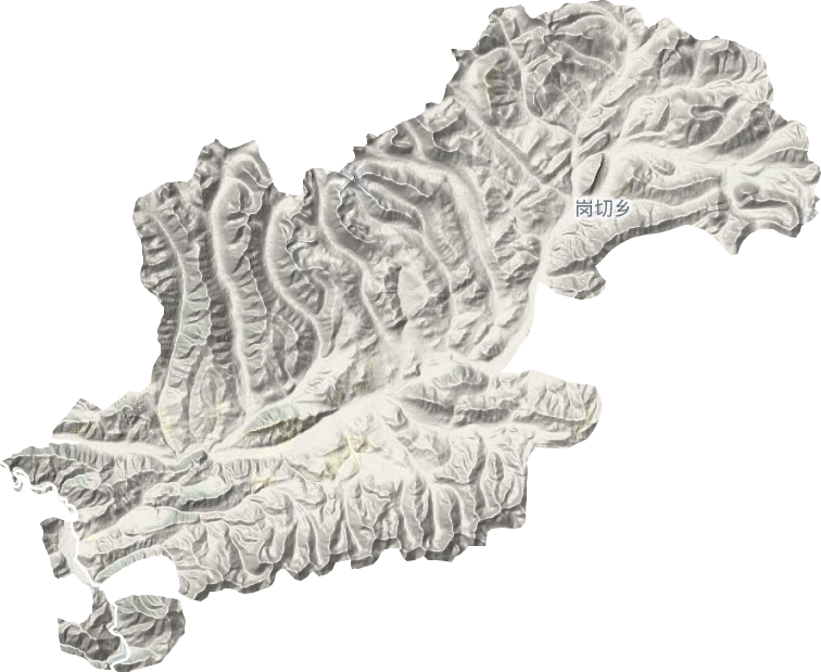 岗切乡地形地图