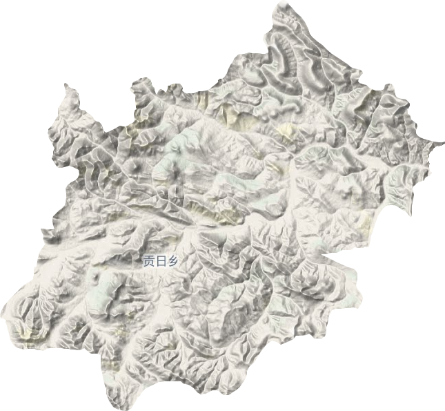贡日乡地形地图