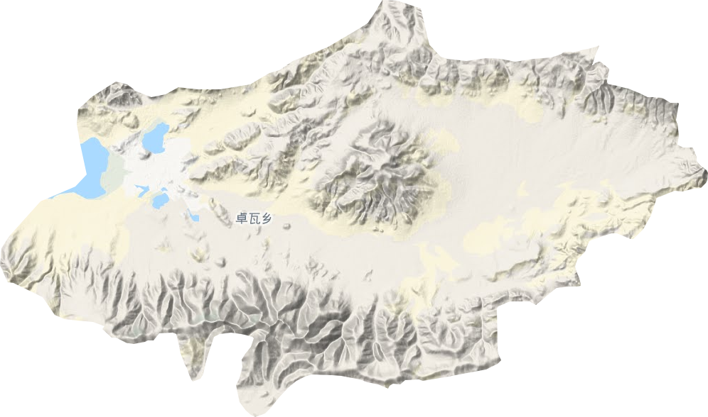 卓瓦乡地形地图