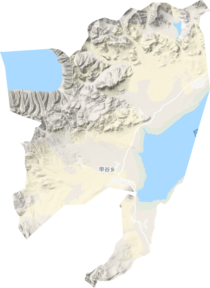 甲谷乡地形地图