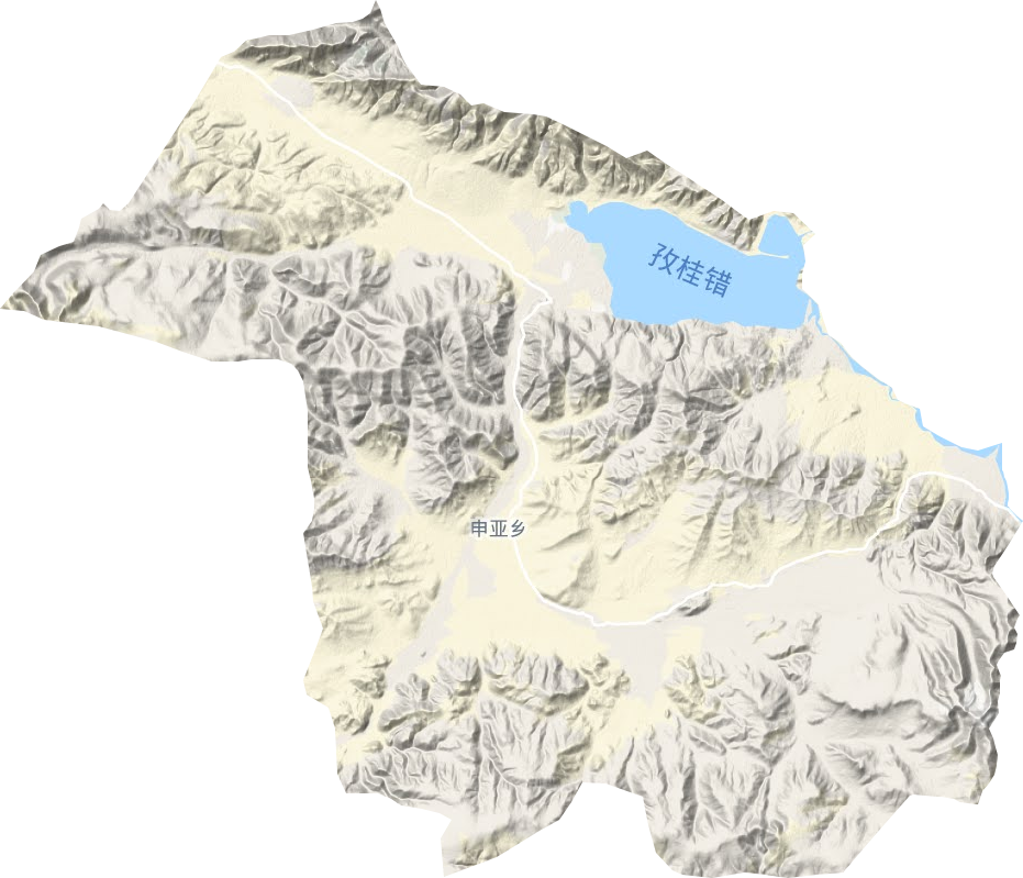 申亚乡地形地图