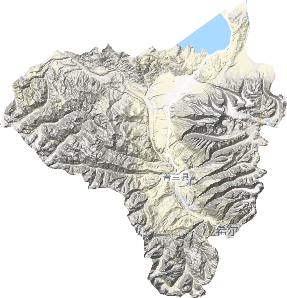 普兰镇地形地图