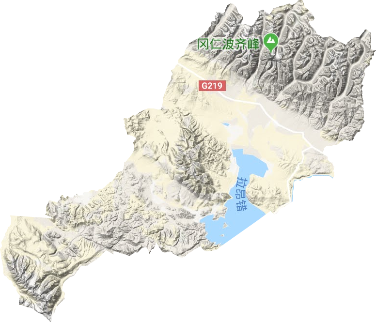 巴嘎乡地形地图