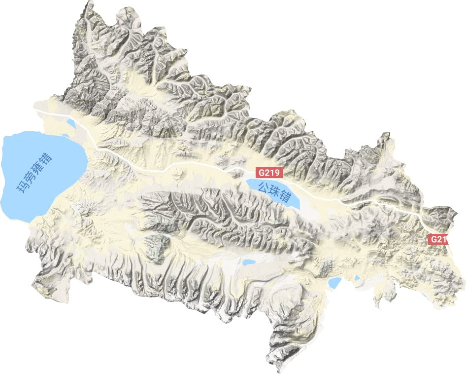 霍尔乡地形地图