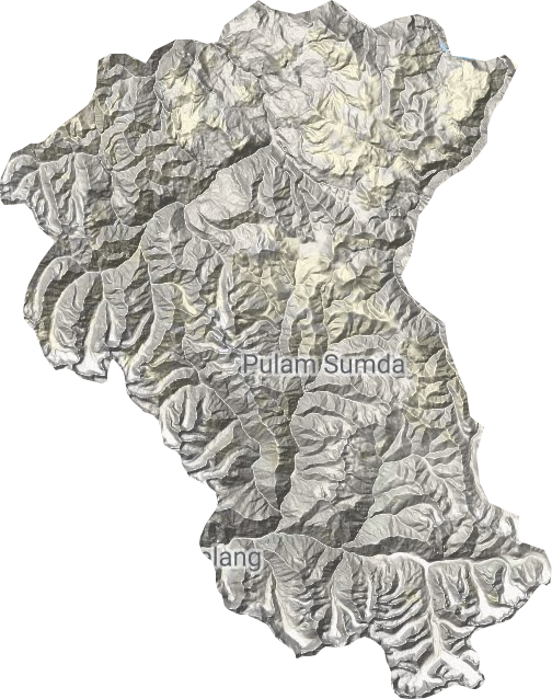 萨让乡地形地图