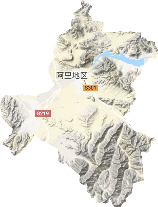 狮泉河镇地形地图