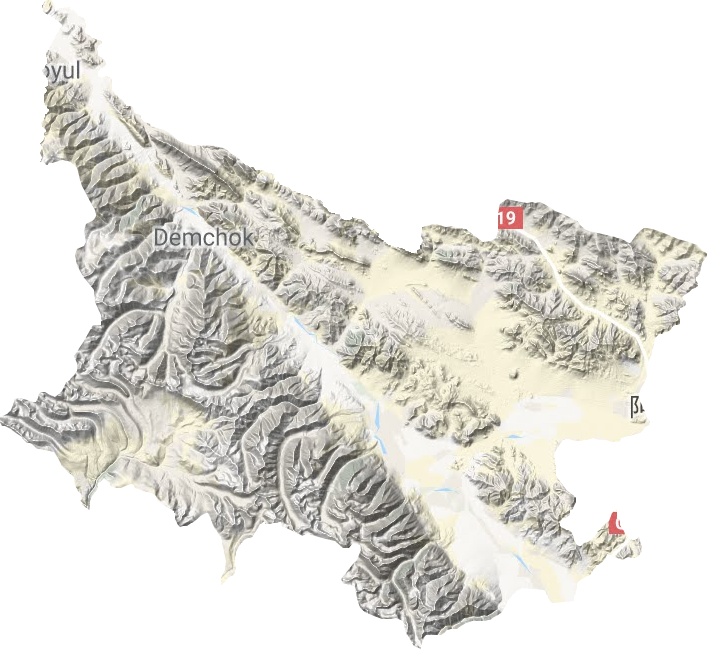 扎西岗乡地形地图