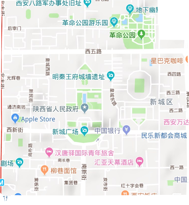 西一路街道地形地图