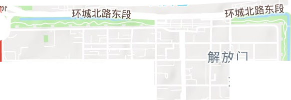 解放门街道地形地图