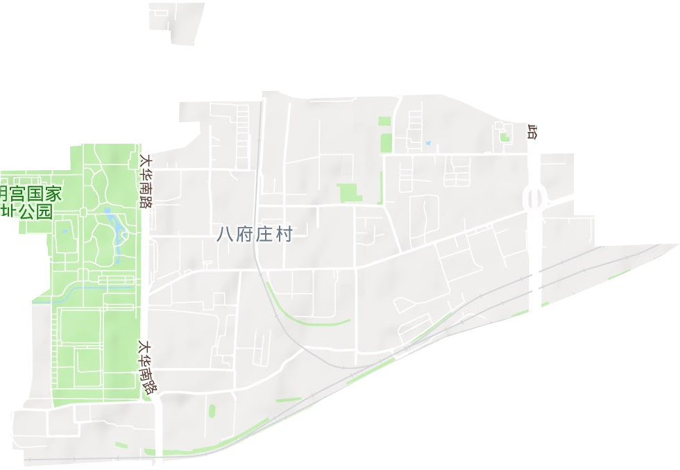 太华路街道地形地图