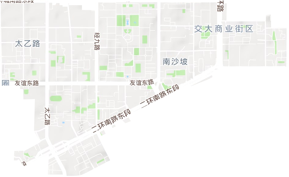 太乙路街道地形地图