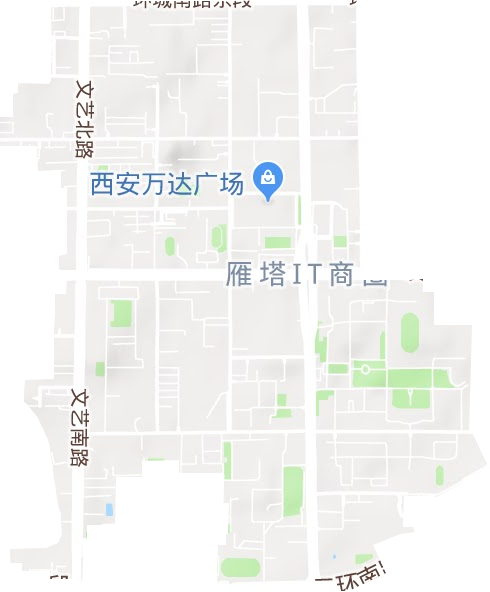 文艺路街道地形地图