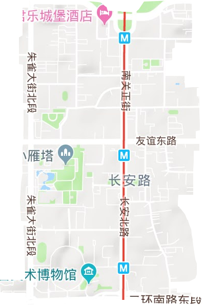 长安路街道地形地图