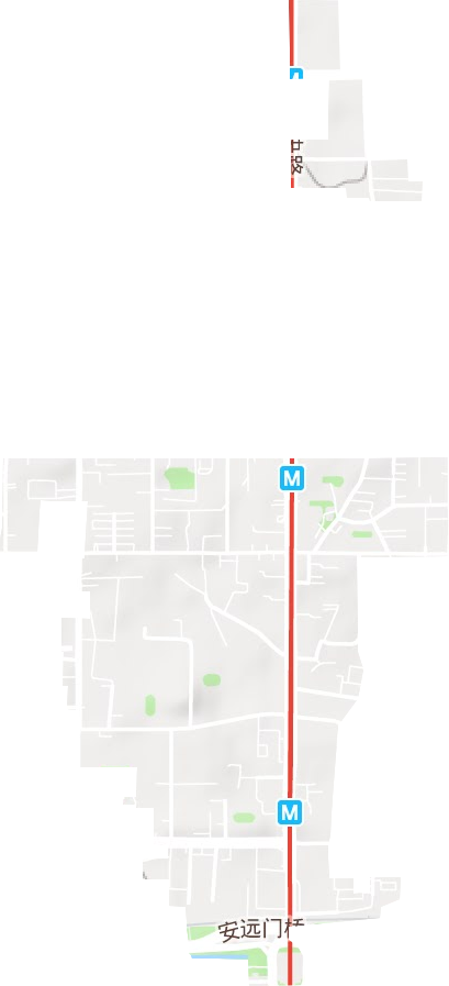 北关街道地形地图