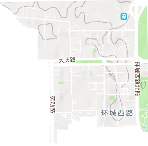 环城西路街道地形地图