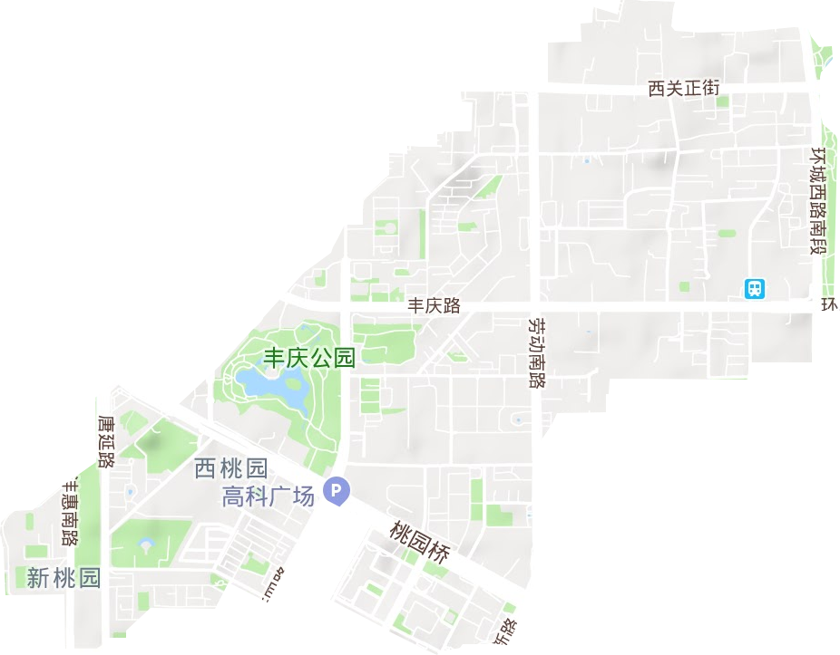 西关街道地形地图