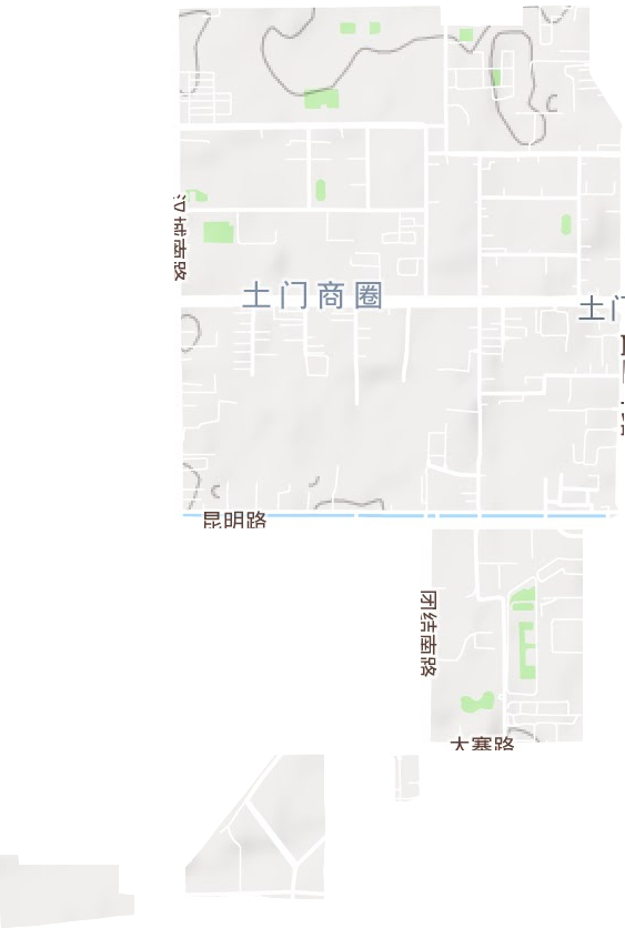土门街道地形地图