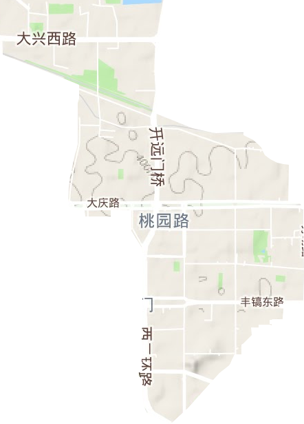 桃园路街道地形地图